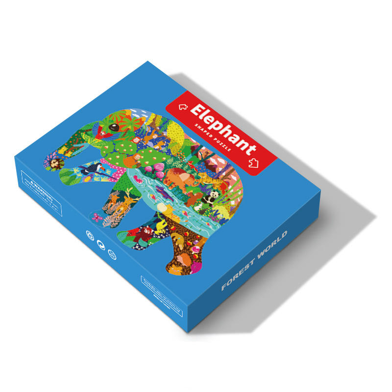 لعبة ألغاز ذات أشكال حيوانات فريدة من نوعها 200 قطعة من ألغاز الصور المقطوعة للأطفال